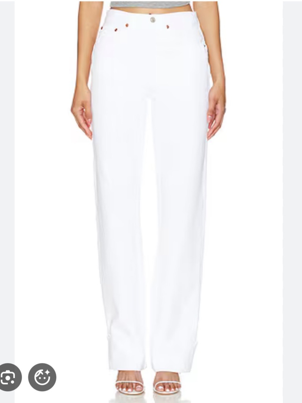 Redone high rise loose long jean